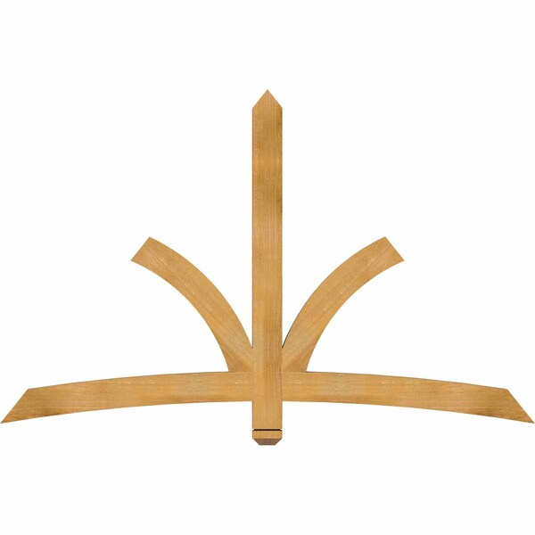 Ekena Millwork Davenport Rough Sawn Timber Gable Bracket, Western Red Cedar, 72"W x 45"H x 2"D x 4"F, 15/12 Pitch GBW072X45X0204DAV00RWR - main